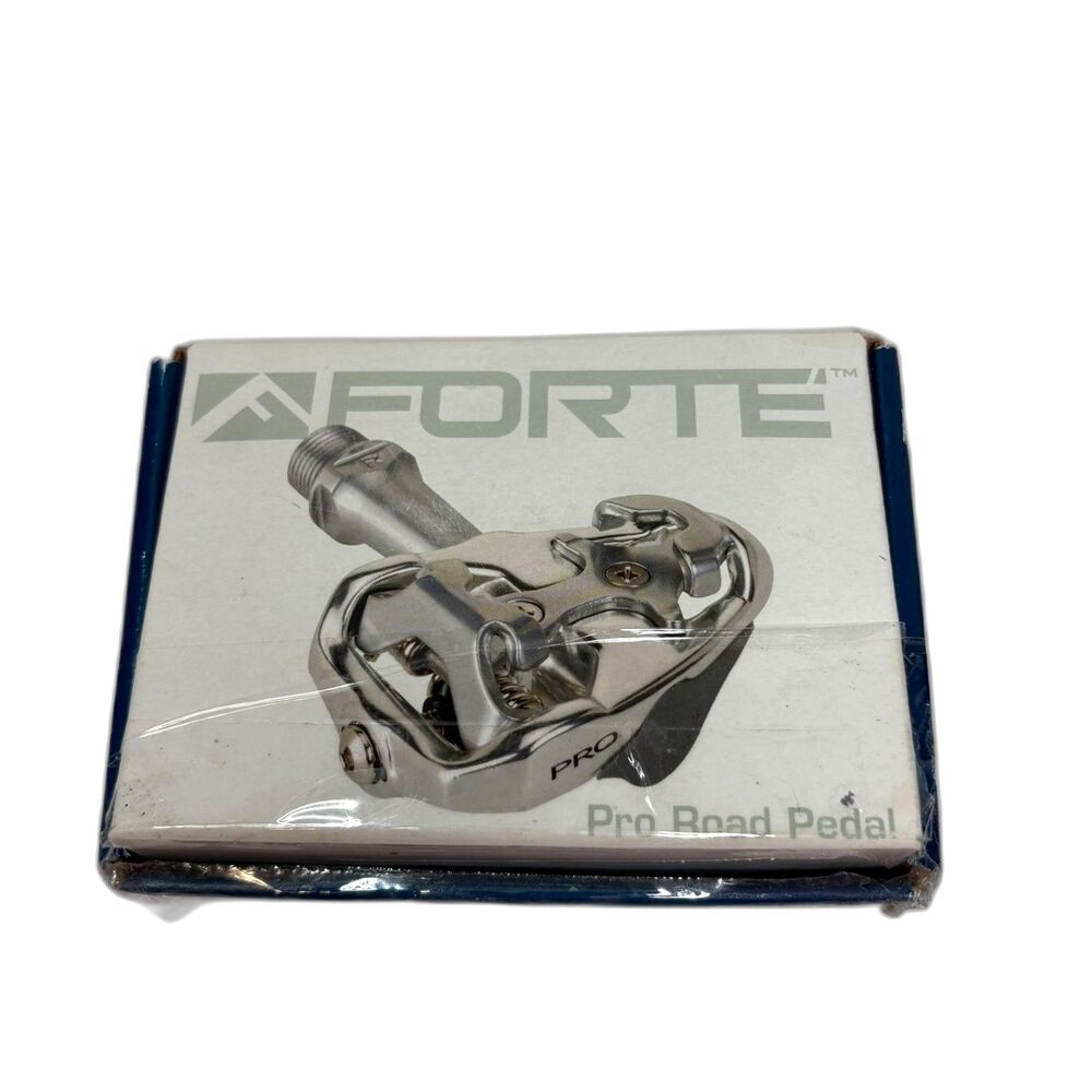 Forté Pro SPD Road Bike Clipless Pedals-Shimano SPD Compatible 9/16" CrMo Axle
